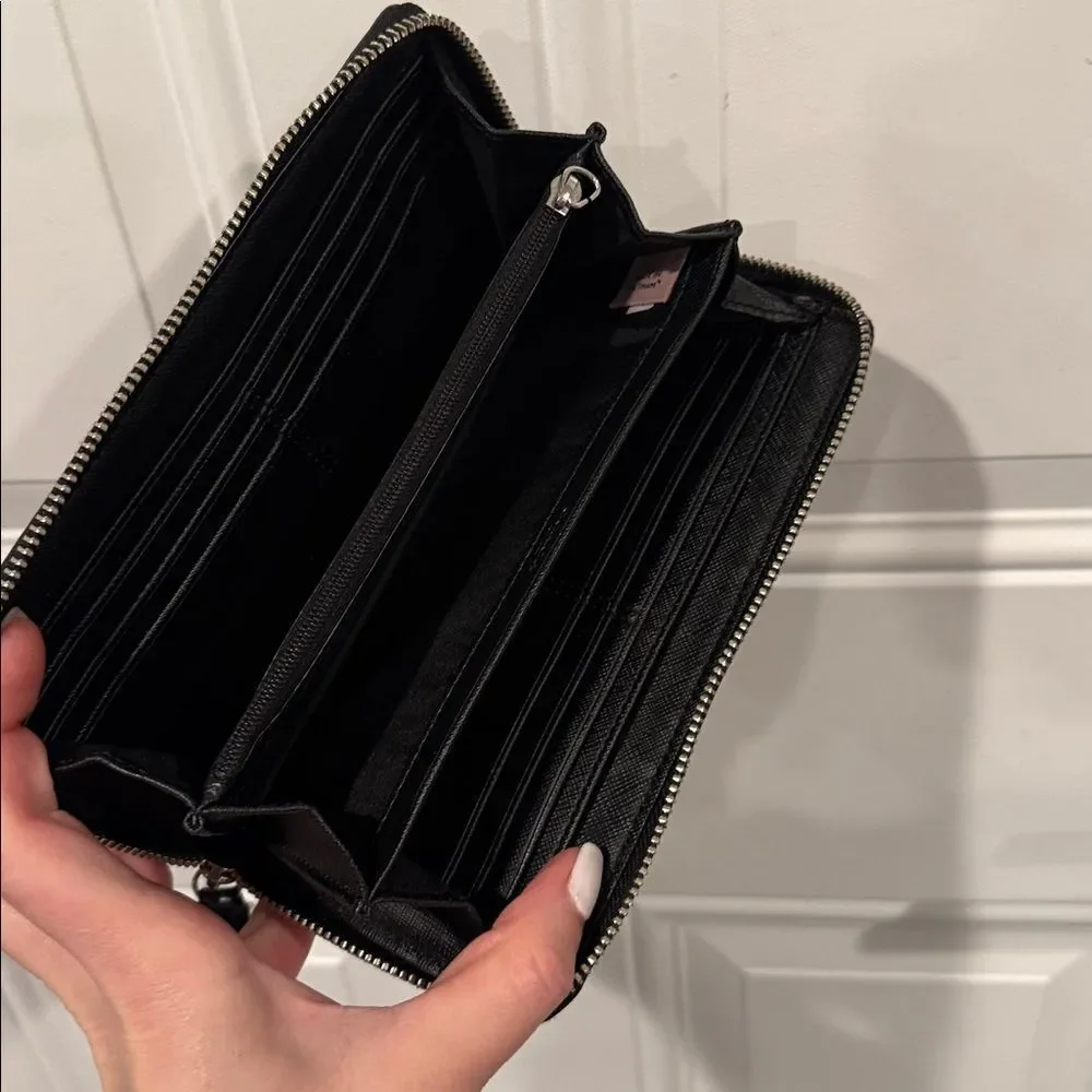 Coach Black Zip-Around Wallet